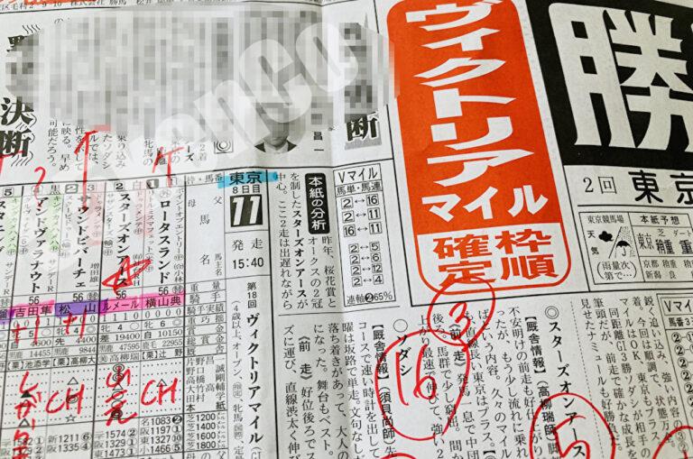 ケン子の感想〜ヴィクトリアマイル